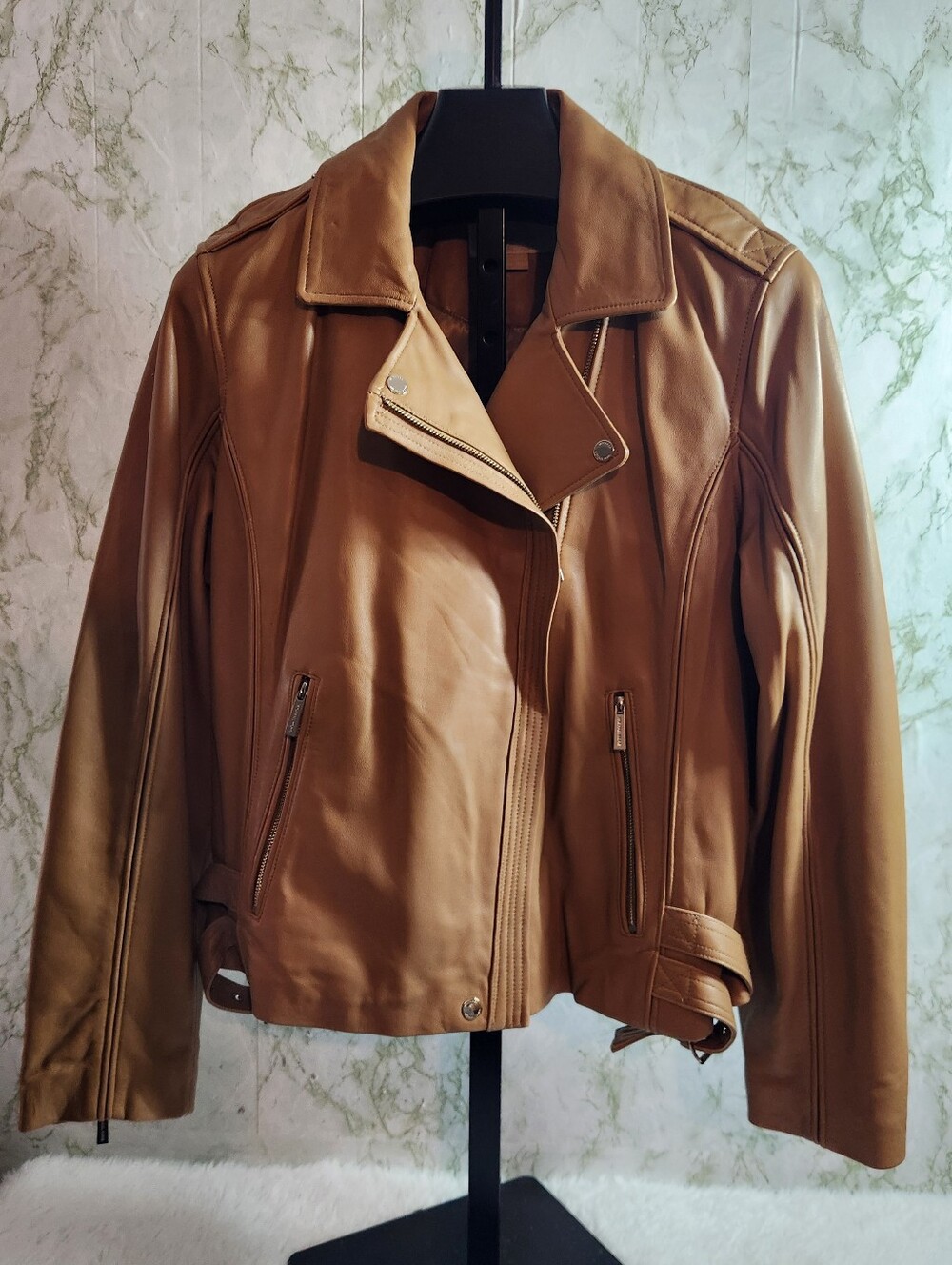 MICHAEL MICHAEL KORS LEATHER Bomber Jacket